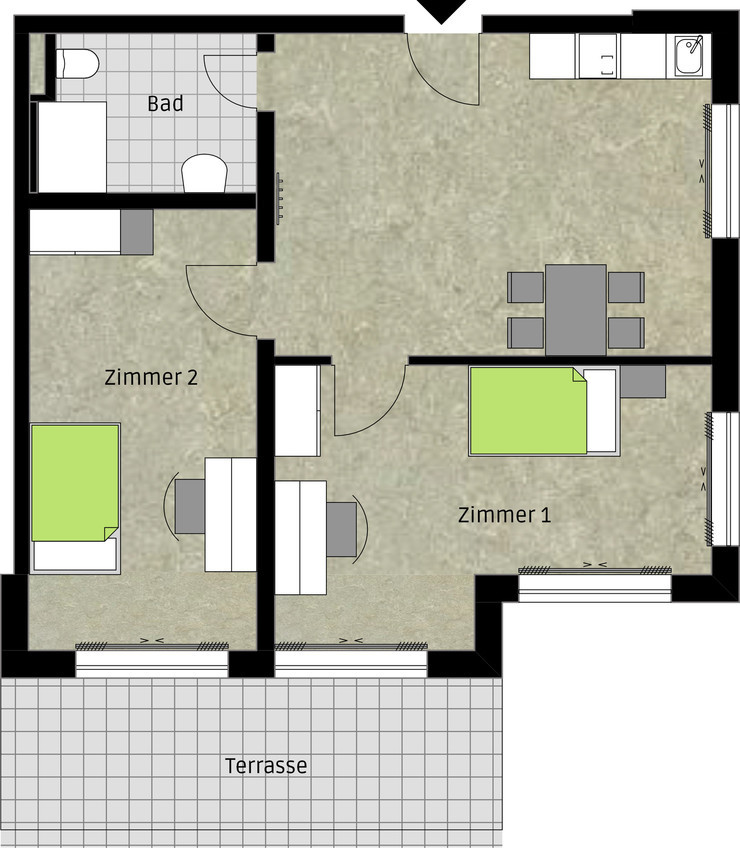 Zimmer in Wohngemeinschaft (WG 02, Zimmer 2) Zimmer in Wohngemeinschaft (WG 02, Zimmer 2)