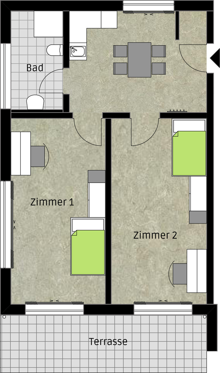 Zimmer in Wohngemeinschaft (WG 03, Zimmer 1) Zimmer in Wohngemeinschaft (WG 03, Zimmer 1)