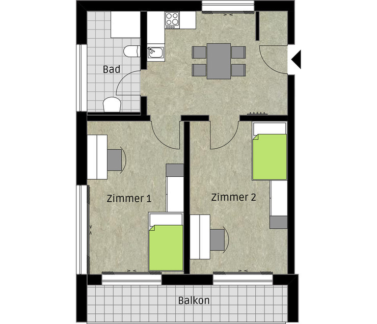 Zimmer in Wohngemeinschaft (WG 05, Zimmer 1)