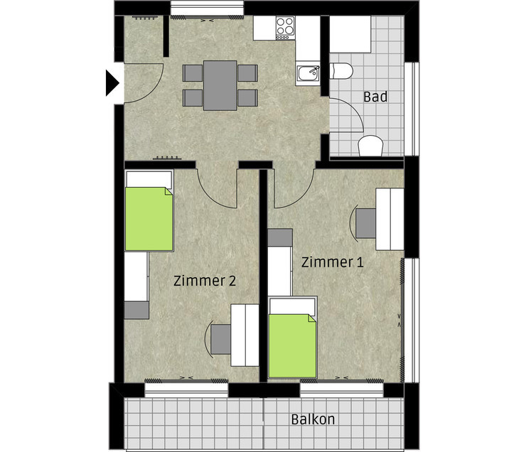 Zimmer in Wohngemeinschaft (WG 06, Zimmer 1)