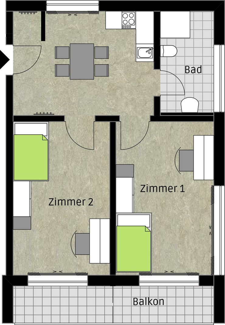 Zimmer in Wohngemeinschaft (WG 06, Zimmer 2) Zimmer in Wohngemeinschaft (WG 06, Zimmer 2)